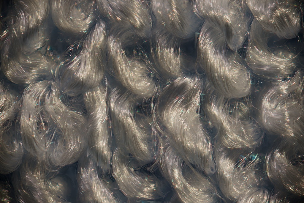 Extreme close-up of the looped pile of a microfibre cloth